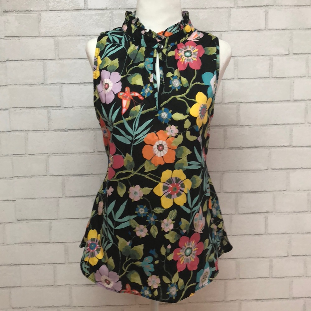 J.Crew Ruffle Neck Top